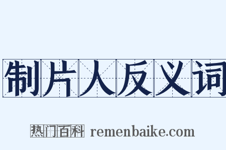 制片人反义词是什么意思的图片